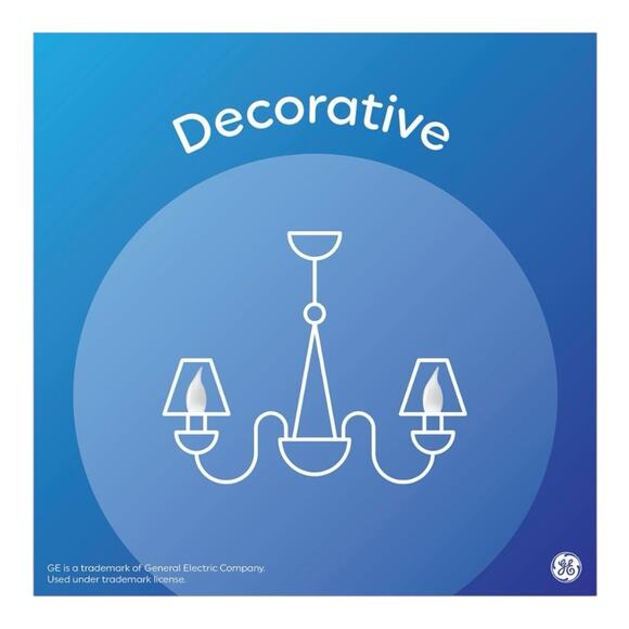 NEW GE Soft White 40W Decorative Candelabra Base LED 2 Light Bulbs E12 Dimmable! - Picture 5 of 7